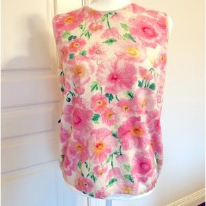 NWT Frances Valentine knit shell with poppies size m